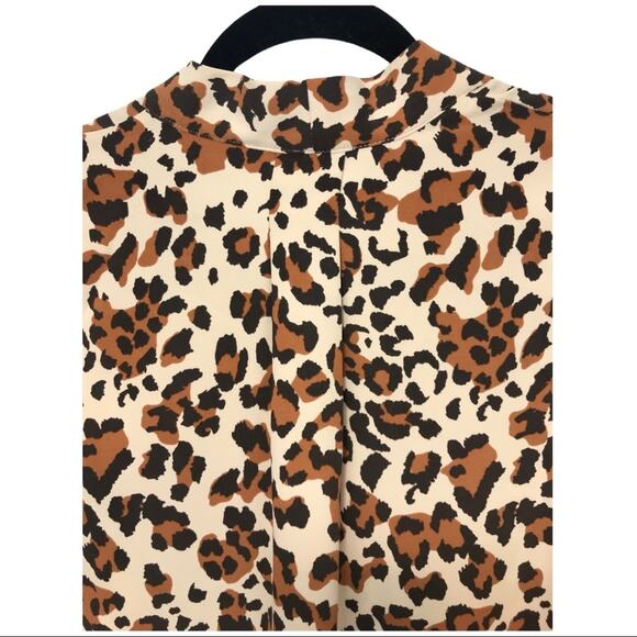Aritzia BABATON Akira Blouse Sleeveless Top Leopard Print Sz S - Picture 10 of 11